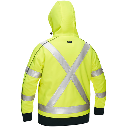 Coton ouat&eacute; doubl&eacute; de sherpa avec capuchon &agrave; fermeture &eacute;clair compl&egrave;te et X au dos Bisley pour femmes, 2T-Grand, Jaune lime haute visibilit&eacute; Southpoint Industrial Supply
