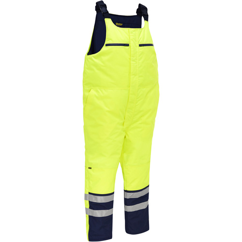Salopette pour le froid extr&ecirc;me Bisley, Polyester, Petit, Jaune lime haute visibilit&eacute; Southpoint Industrial Supply