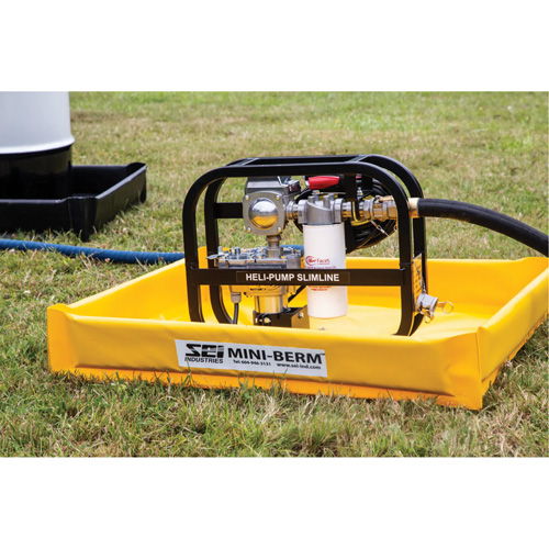Yellow PVC Mini-Berm, 10 US gal. Capacity, 2' W x 2' L x 4" H Southpoint Industrial Supply