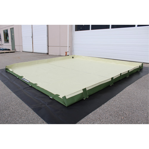 Easy-Riser Insta-Berm, 239 US gal. Capacity, 8' W x 8' L x 6" H, Hinge Bracket Southpoint Industrial Supply
