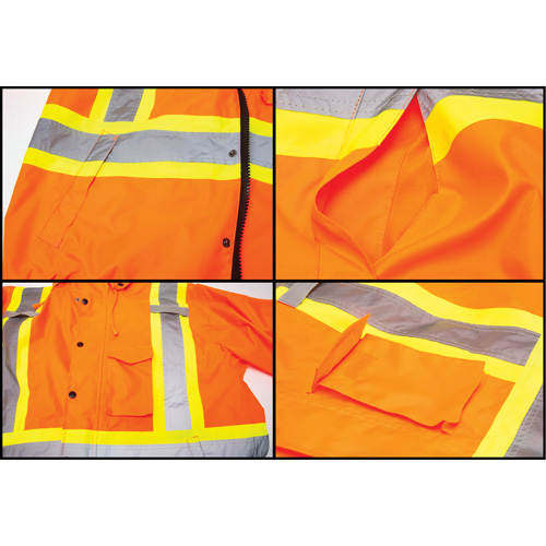 Waterproof 7-in-1 Winter Parka, High Visibility Orange, Large Southpoint Industrial Supply