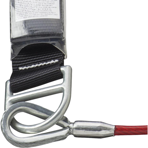 SA-5500-4 Shock Absorbing Lanyard, 4', Snap Hook Center, Snap Hook Leg Ends, Galvanized Steel Southpoint Industrial Supply