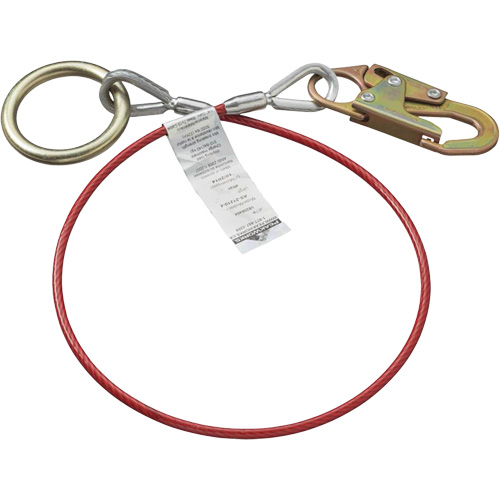 AS-21210-6 Ancrage de c&acirc;ble 6' avec crochet mousqueton & joint torique, Chaîne, Usage Temporaire Southpoint Industrial Supply