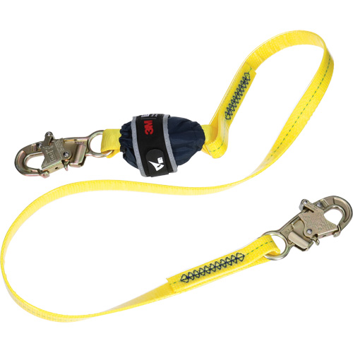 Coated Web Shock-Absorbing Lanyard, 6', Snap Hook Center, Snap Hook Leg Ends Southpoint Industrial Supply