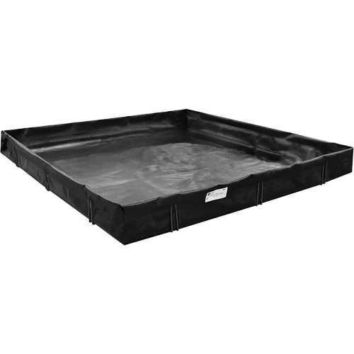 Berme de confinement des d&eacute;versements, Capacit&eacute; 4675 gal. US, 25' la x 25' lo x 1" h, Support en L Southpoint Industrial Supply