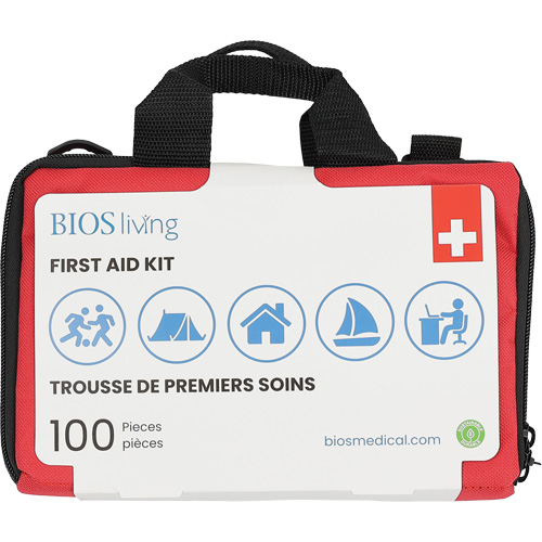 100-Piece Home & Travel First Aid Kit, Nylon Bag Southpoint Industrial Supply