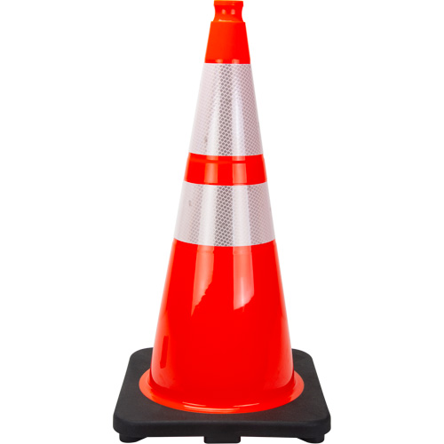 Premium Traffic Cone, 28", Orange, 4" & 6" Reflective Collar(s) Southpoint Industrial Supply