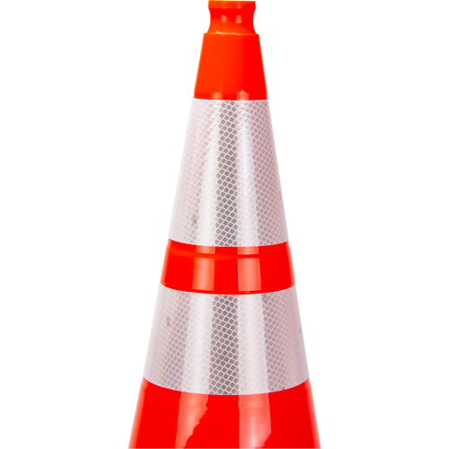 Premium Traffic Cone, 28", Orange, 4" & 6" Reflective Collar(s) Southpoint Industrial Supply