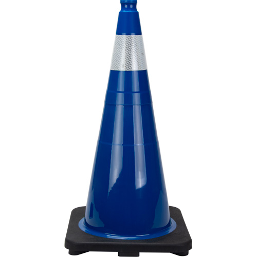 Premium Traffic Cone, 28", Blue, 4" Reflective Collar(s) Southpoint Industrial Supply