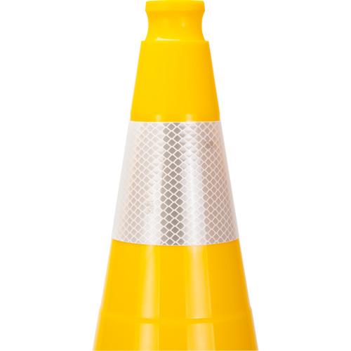 Premium Traffic Cone, 28", Yellow, 4" Reflective Collar(s) Southpoint Industrial Supply