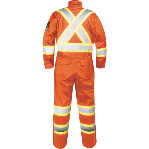 Combinaison ignifug&eacute;e avec bandes haute visibilit&eacute;, Taille Petit, Orange Southpoint Industrial Supply