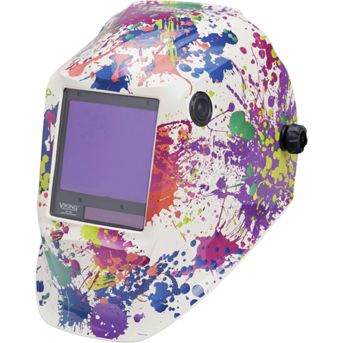 VIKING 3350 Creative Spark Welding Helmet, 3.74" L x 3.34" W View Area, 5 - 13 Shade Range Southpoint Industrial Supply