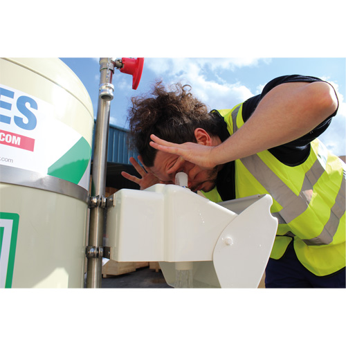 Douche d'urgence mobile et ind&eacute;pendant avec douche oculaire et faciale, Capacit&eacute; 30 gal., Conformit&eacute; Aucune Southpoint Industrial Supply