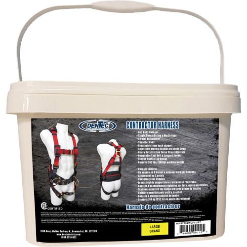 Harnais de s&eacute;curit&eacute; pour entrepreneurs dans un seau, Certifi&eacute;e CSA, Classe AP, Grand, Cap. 352 lb Southpoint Industrial Supply