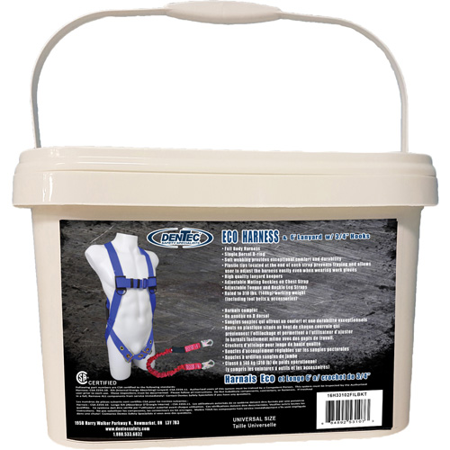ECO Safety Harness in Pail with 6' Lanyard, CSA Certified, Class A, 255 lbs. Cap. Southpoint Industrial Supply
