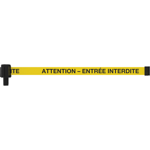 PLUS Banner, Attention - Entr&eacute;e Interdite, 15', Black and Yellow Tape Southpoint Industrial Supply
