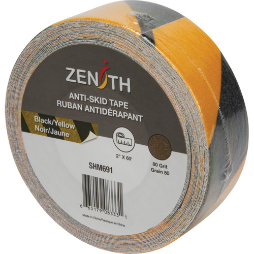 Anti-Skid Tape, 2" x 60', Black & Yellow Southpoint Industrial Supply