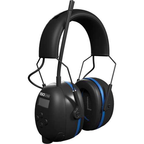 Black & Blue Air Defender AM/FM BT Earmuffs, Headband Style, 25 dB Southpoint Industrial Supply