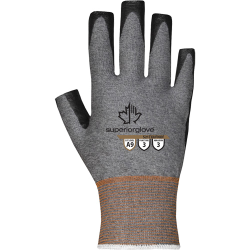 Ultra-Thin Open-Finger Gloves, Size 5, 21 Gauge, Nitrile Coated, TenActiv Shell, ASTM ANSI Level A9 Southpoint Industrial Supply