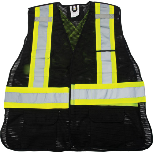 CSA Compliant Surveyor Vest, Black, Medium, Polyester Southpoint Industrial Supply