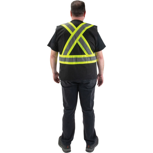 CSA Compliant Surveyor Vest, Black, Medium, Polyester Southpoint Industrial Supply
