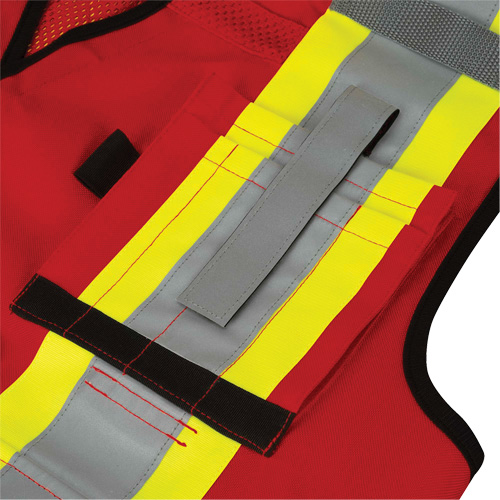 6678 High-Visibility Antimicrobial Mesh-Back Surveyor Vest, Red, Small, Polyester Southpoint Industrial Supply