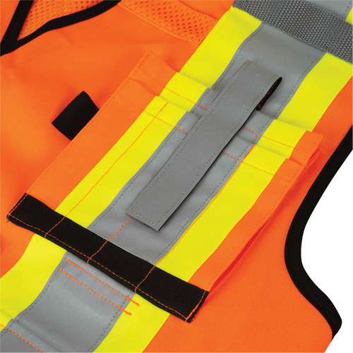 6680 High-Visibility Antimicrobial Mesh-Back Surveyor Vest, High Visibility Orange, Small, Polyester Southpoint Industrial Supply