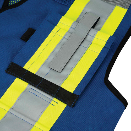 6681 High-Visibility Antimicrobial Mesh-Back Surveyor Vest, Royal Blue, Small, Polyester Southpoint Industrial Supply