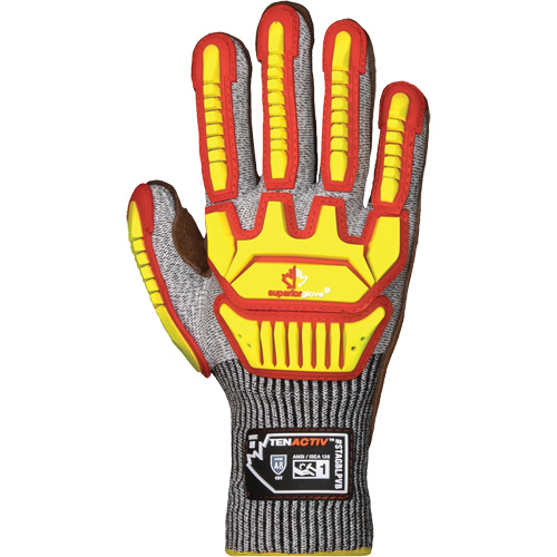 TenActiv STAGBLPVB Impact Gloves, 3X-Large, Cowhide Palm, Knit Wrist Cuff Southpoint Industrial Supply