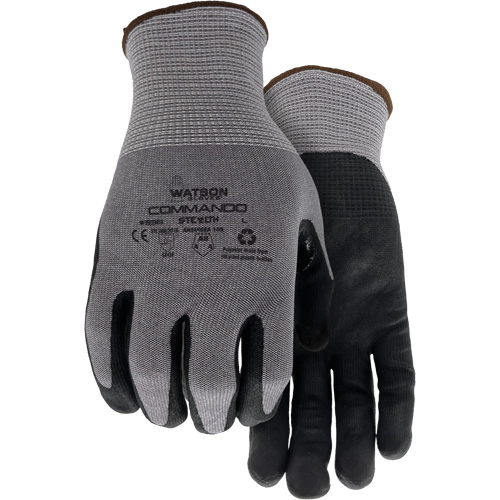 338 Commando Cut Resistant Gloves, Size Small, 18 Gauge, Foam Nitrile Coated, HPPE/Polyester/Spandex/Stainless Steel Shell, ASTM ANSI Level A8/EN 388 Level F Southpoint Industrial Supply