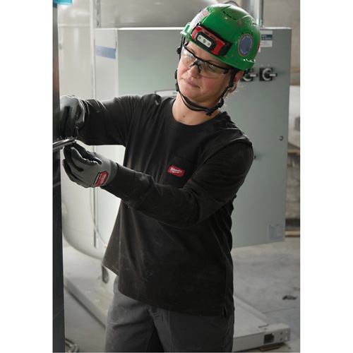 GRIDIRON Long Sleeve Pocket T-Shirt, Women's, X-Small, Grey Southpoint Industrial Supply