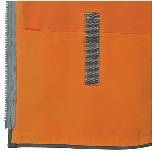 Pioneer Mesh Back Zip Front Surveyor Safety Vest, High Visibility Orange, Small, Polyester Southpoint Industrial Supply