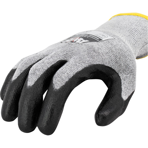Gants de travail r&eacute;sistants &agrave; la coupe, compatibles avec &eacute;crans tactiles RWG566 AXIS, Taille T-petit, Calibre 18, Rev&ecirc;tement Polyur&eacute;thane, Enveloppe en Acier inoxydable/PEHP, ASTM ANSI niveau A5/EN 388 niveau E Southpoint Industrial Supply