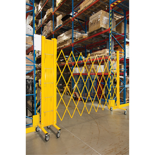 Barri&egrave;re extensible, 84" h x 20' lo, Jaune Southpoint Industrial Supply