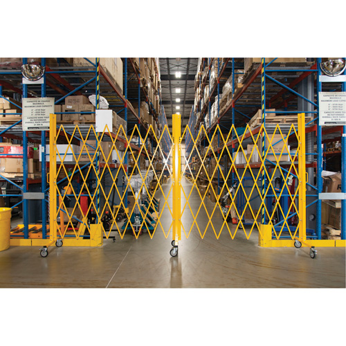 Barri&egrave;re extensible, 84" h x 20' lo, Jaune Southpoint Industrial Supply