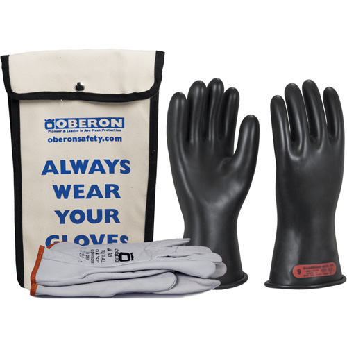 Ensemble de gants en caoutchouc pour l'&eacute;lectricit&eacute; de classe 0, 8, 11" lo, 20 cal/cm², NFPA 70E Southpoint Industrial Supply