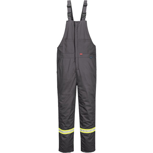 Bizflame&reg; 88/12 Insulated Bib Pants, Cotton/Nylon, Medium (Tall), Grey Southpoint Industrial Supply