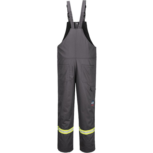 Bizflame&reg; 88/12 Insulated Bib Pants, Cotton/Nylon, Medium (Tall), Grey Southpoint Industrial Supply