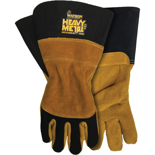 Gants en velours noir de soudage MIG/&agrave; l&eacute;lectrode enrob&eacute;e, Cuir fleur de d'&eacute;lan, Taille Petit Southpoint Industrial Supply