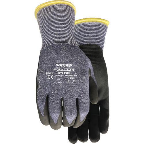 367 Stealth Falcon Cut Resistant Gloves, Size Small, 15 Gauge, Foam Nitrile Coated, Glass Fibre/HPPE/Nylon/Spandex Shell, ASTM ANSI Level A3/EN 388 Level C Southpoint Industrial Supply