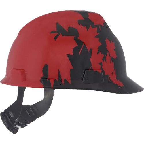 Specialty V-Gard&reg; Hard Hat, Ratchet Suspension, Black/Red Southpoint Industrial Supply