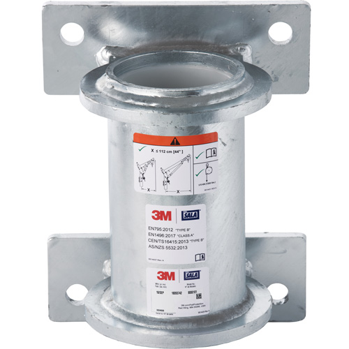 DBI-SALA&reg; Confined Space Wall Mount Base, Galvanized Southpoint Industrial Supply