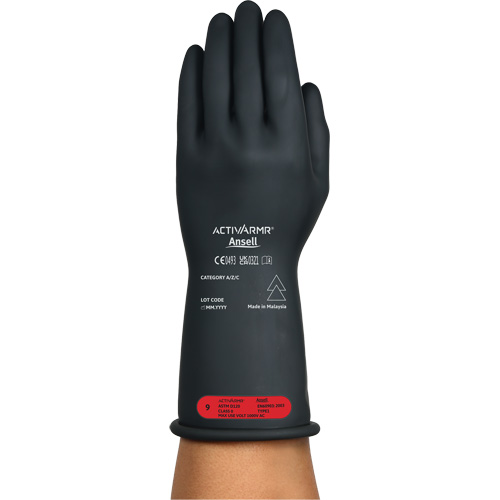 Gants &eacute;lectriques isol&eacute;s ultra l&eacute;gers ActivArmr RIG R011BUL, ASTM classe 0, Taille 8, 11" lo Southpoint Industrial Supply