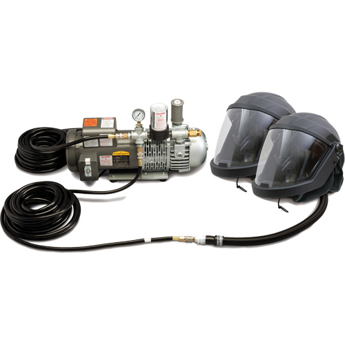 Syst&egrave;me de casque et de protection respiratoire &agrave; adduction d'air DEFENDER pour 2 travailleur Southpoint Industrial Supply
