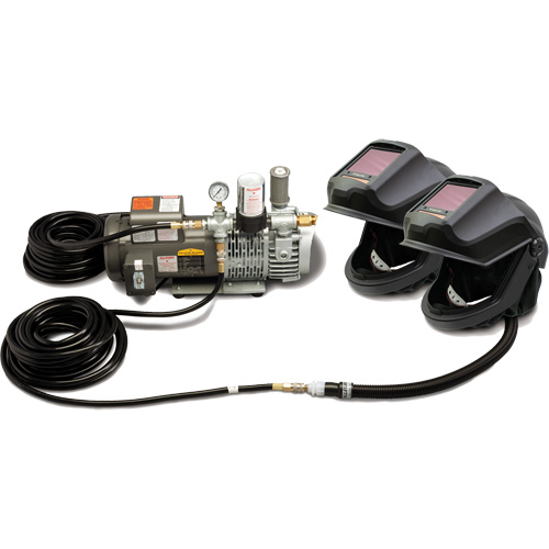 2-Worker DEFENDER Supplied Air Shield & Flip-Front Welding Helmet System Southpoint Industrial Supply