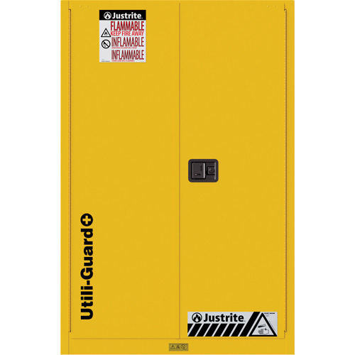 Utili-Guard+ Flammable Safety Cabinet, 90 Gal., 2 Door, 43" W x 65" H x 37" D Southpoint Industrial Supply