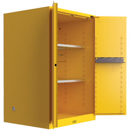 Utili-Guard+ Flammable Safety Cabinet, 90 Gal., 2 Door, 43" W x 65" H x 37" D Southpoint Industrial Supply