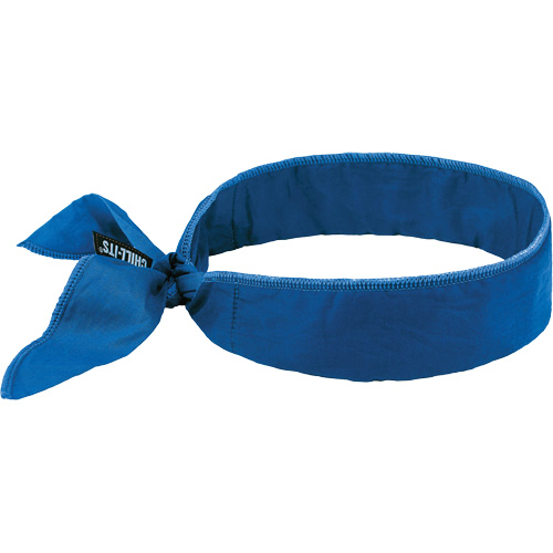 Bandeau de refroidissement Chill-Its 6702 avec polym&egrave;res int&eacute;gr&eacute;s et fermeture &agrave; nouer, Bleu Southpoint Industrial Supply