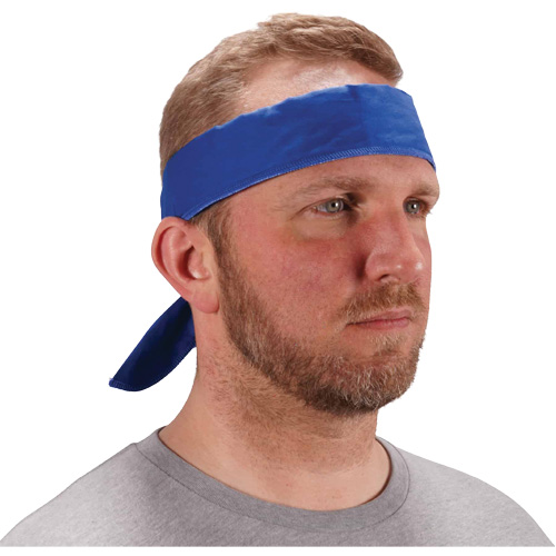 Bandeau de refroidissement Chill-Its 6702 avec polym&egrave;res int&eacute;gr&eacute;s et fermeture &agrave; nouer, Bleu Southpoint Industrial Supply