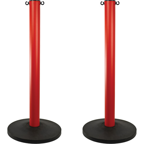 Industrial Stanchion, 37" High, Red Southpoint Industrial Supply